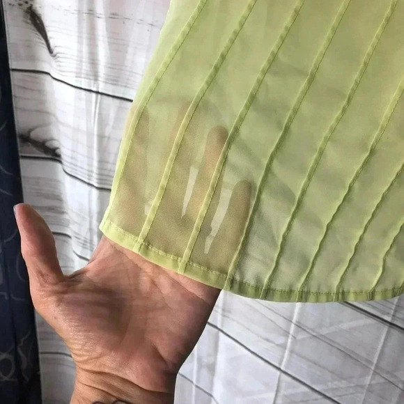 Jessica Simpson Yellow Sheer Pullover Blouse XS - Picture 3 of 9